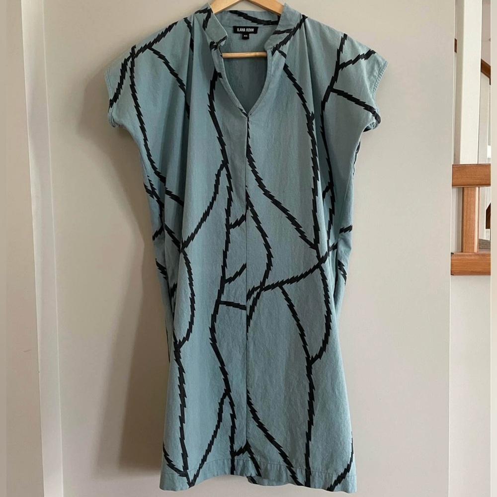 Ilana Kohn Wally dress size XS duck egg and black